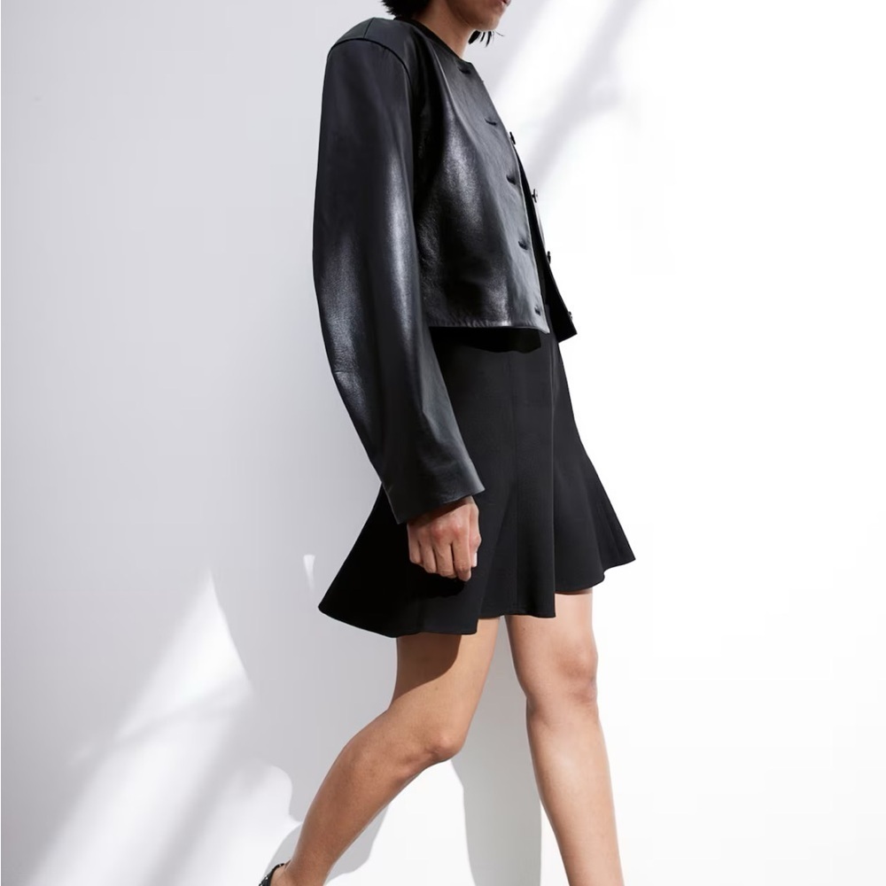 Flared Hem Skirt Black
